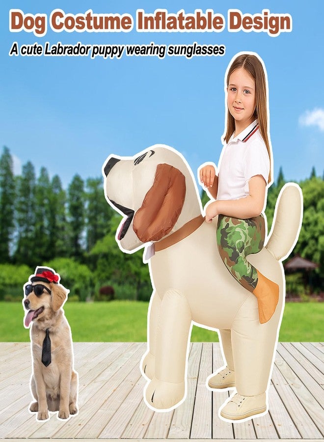 SVNVIOZ Dog Inflatable Costume for Kids, Blow Up Dog Halloween Cosplay Costumes, Ride on Party Costume Suit for Girls Boys - Image 2